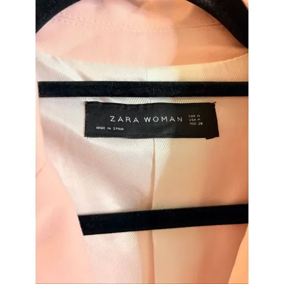 ZARA | WOMAN • Pink Double Breasted Blazer • Ladies Size M - Picture 3 of 14
